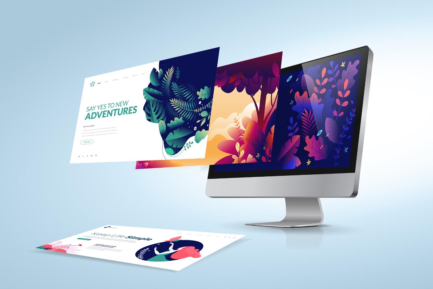 Website planning and digital design workspace